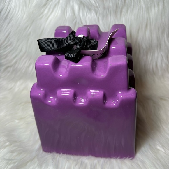 Rae Dunn Purple HAUNTED Halloween Castle Birdhouse  BinH1 - Picture 3 of 4